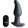 Черная анальная вибропробка с эффектом римминга Gyro M Curved Rimming Plug - 13,7 см.