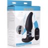 Черная анальная вибропробка с эффектом римминга Gyro M Curved Rimming Plug - 13,7 см.
