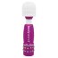 Фиолетово-белый жезловый мини-вибратор с кристаллами Mini Massager Neon Edition  Цена 1 815 руб. - Фиолетово-белый жезловый мини-вибратор с кристаллами Mini Massager Neon Edition