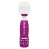 Фиолетово-белый жезловый мини-вибратор с кристаллами Mini Massager Neon Edition