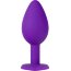 Фиолетовая анальная пробка с золотистым кристаллом-сердцем Bling Plug Small - 7,6 см.  Цена 1 527 руб. - Фиолетовая анальная пробка с золотистым кристаллом-сердцем Bling Plug Small - 7,6 см.