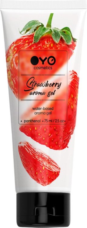 Лубрикант на водной основе OYO Aroma Gel Strawberry с ароматом клубники - 75 мл.