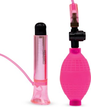 Розовый вакуумный стимулятор для клитора с вибрацией Vibrating Clitoral Pump with Quick Release