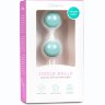 Бело-голубые вагинальные шарики Jiggle Balls
