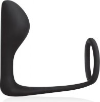 Стимулятор простаты с фиксацией эрекционным кольцом Prostate Gear