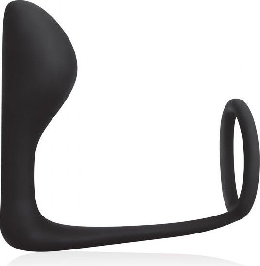 Стимулятор простаты с фиксацией эрекционным кольцом Prostate Gear