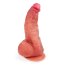 Телесный силиконовый фаллоимитатор на присоске - 24 см.  Цена 8 387 руб. - Телесный силиконовый фаллоимитатор на присоске - 24 см.