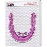 Фиолетовый двухсторонний фаллоимитатор с вибропулей - 35 см.