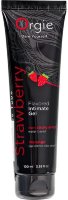 Интимный гель на водной основе Lube Tube Strawberry с клубничным вкусом - 100 мл.