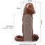 Коричневая рельефная насадка с вибрацией - 15 см. - Коричневая рельефная насадка с вибрацией - 15 см.