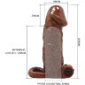 Коричневая рельефная насадка с вибрацией - 15 см.