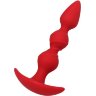 Красная силиконовая анальная втулка Trio - 16 см.