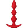 Красная силиконовая анальная втулка Trio - 16 см.