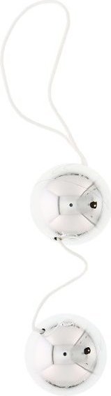Серебристые шарики VIBRATONE DUO BALLS SILVER BLISTERCARD