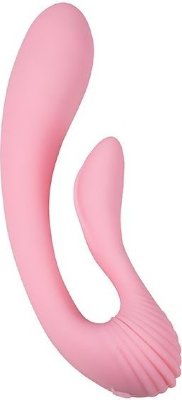 Розовый вибромассажёр G-wave с гибким клиторальным отростком - 18 см. Длина: 18 см. Диаметр: 3.2 см. Разработан для тройного действия, благодаря своей большой гибкости и эргономии. Его гибкая U-форма позволяет ввести оба конца, стимулируя всю область влагалища и точку G. Другим вариантом использования является введение обоих концов по отдельности, что позволяет одновременно стимулировать клитор и точку G. Рельефная поверхность для усиления ощущения наслаждения. Страна: Китай. Материал: силикон. Батарейки: встроенный аккумулятор.