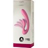 Розовый вибромассажёр G-wave с гибким клиторальным отростком - 18 см.
