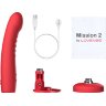 Красный вибратор Mission 2 с технологией Touch-Sense - 20 см.