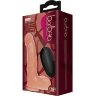 Телесный вибратор с проводным пультом - 22 см.