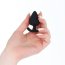Черная силиконовая анальная пробка Soft-touch - 5,3 см.  Цена 711 руб. - Черная силиконовая анальная пробка Soft-touch - 5,3 см.
