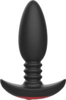 Черная анальная вибропробка Anal Vibrator с пультом ДУ - 13,5 см.