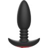 Черная анальная вибропробка Anal Vibrator с пультом ДУ - 13,5 см.