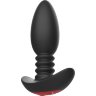 Черная анальная вибропробка Anal Vibrator с пультом ДУ - 13,5 см.