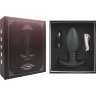 Черная анальная вибропробка Anal Vibrator с пультом ДУ - 13,5 см.