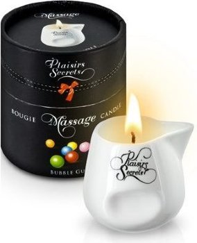 Массажная свеча с ароматом бубль-гума Bougie de Massage Gourmande Bubble Gum - 80 мл.