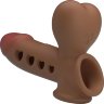 Насадка на пенис с эффектом расширения Tyronn - 16,1 см.