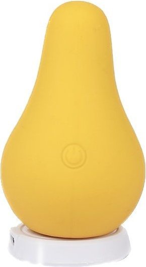Желтый перезаряжаемый вибратор Juicy Pear - 8,2 см.