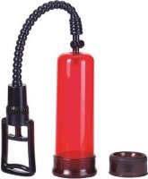Вакуумная помпа с двумя сменными насадками NEW STAY HARD PUMP CLEAR RED