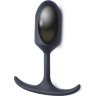Черная анальная пробка с утяжелением Premium Silicone Weighted Anal Plug Medium - 14 см.