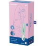 Зеленый вибратор-кролик Satisfyer Air Pump Bunny 5+ с функцией расширения - 20,4 см.