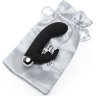 Черный вибратор с клиторальным отростком Greedy Girl Mini Rabbit Vibrator - 14 см.