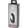Черный вибратор с клиторальным отростком Greedy Girl Mini Rabbit Vibrator - 14 см.