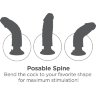 Большой реалистичный вибромассажер на присоске 9 Vibrating Cock - 24,8 см.