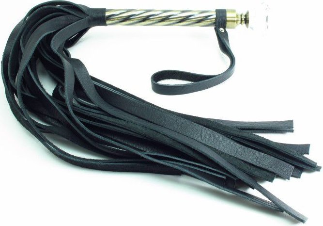 Плеть с широкими хлыстами и металлической ручкой