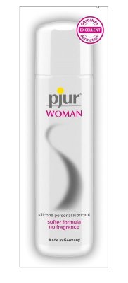 Концентрированный лубрикант на силиконовой основе pjur Woman - 1,5 мл. Концентрированный лубрикант на силиконовой основе. Специально разработан для чувствительной кожи женщин. Обеспечивает превосходное скольжение, кожа становится мягкой и шелковистой. Без ароматизаторов и консервантов. Подходит для использования с латексными презервативами. Страна: Германия. Объем: 1,5 мл.