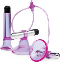 Фиолетовая вибропомпа для клитора и сосков Vibrating Nipple Suckers with Clitoral Pump and Quick Release