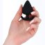 Черная силиконовая анальная пробка Soft-touch - 6,7 см.  Цена 735 руб. - Черная силиконовая анальная пробка Soft-touch - 6,7 см.