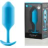 Голубая пробка для ношения B-vibe Snug Plug 3 - 12,7 см.
