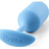 Голубая пробка для ношения B-vibe Snug Plug 3 - 12,7 см.