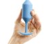Голубая пробка для ношения B-vibe Snug Plug 3 - 12,7 см.  Цена 12 261 руб. - Голубая пробка для ношения B-vibe Snug Plug 3 - 12,7 см.