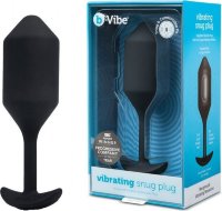Черная пробка для ношения с вибрацией Snug Plug 4 - 14 см.
