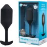Черная пробка для ношения с вибрацией Snug Plug 4 - 14 см.