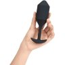 Черная пробка для ношения с вибрацией Snug Plug 4 - 14 см.