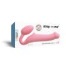Розовый безремневой страпон Strap-on-me Semi-Realistic Bendable Strap-On size L