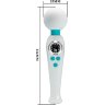 Белый wand-вибратор с дисплеем Skyler - 22,4 см.
