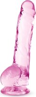 Розовый фаллоимитатор 8 Inch Crystalline Dildo - 19,5 см.
