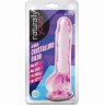 Розовый фаллоимитатор 8 Inch Crystalline Dildo - 19,5 см.